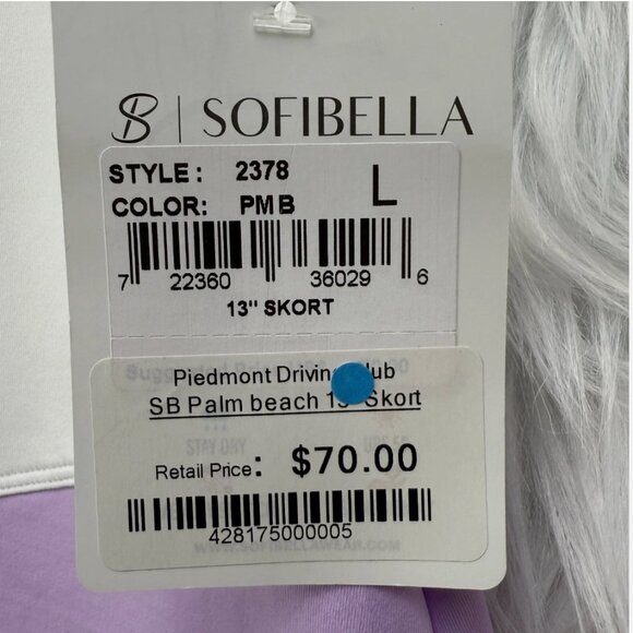 Sofibella Palm Beach 13" Skort Skirt Pickleball Tennis Golf UPF Wicking Active - Picture 7 of 16